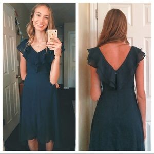 DKNY Brand New Navy Blue MIDI Dress
